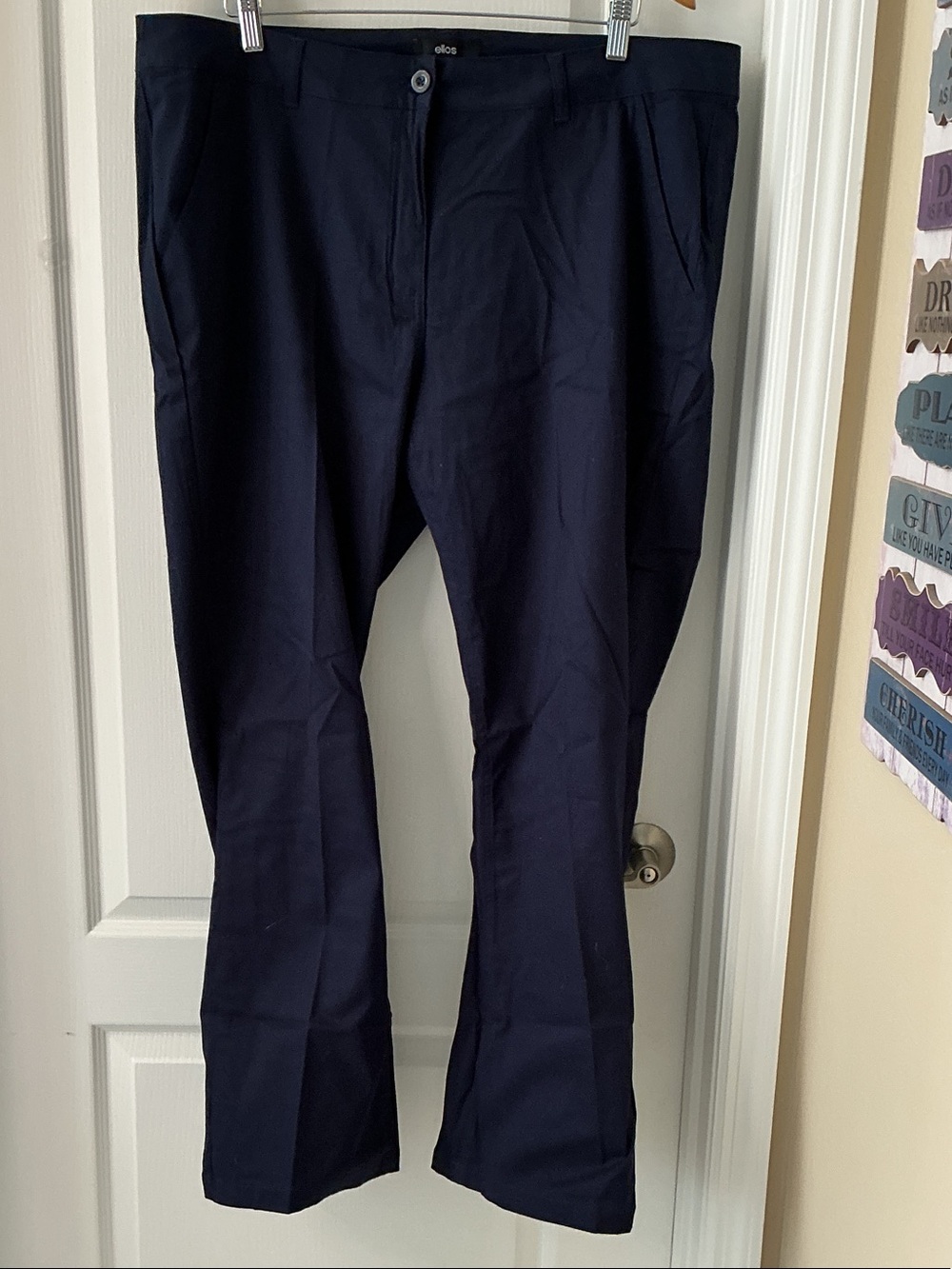 ellos Women’s Dark Navy Straight Dress Pants